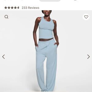 Skims loose boyfriend pants nwt xl sleet color